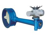 Extension rod electric hard seal butterfly valve with flange